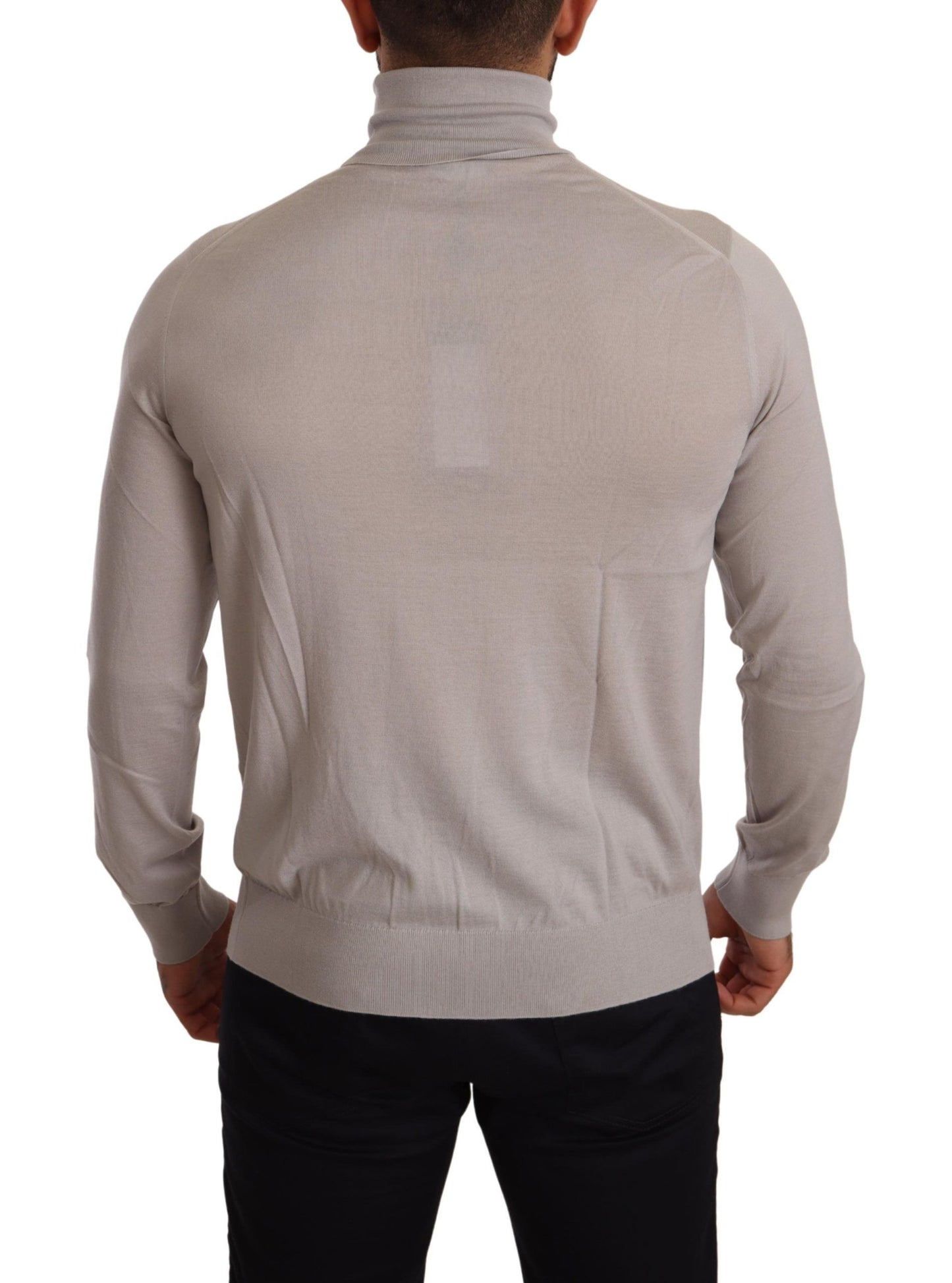 Dolce & Gabbana Elegant Light Blue Cashmere Turtleneck Sweater Dolce & Gabbana