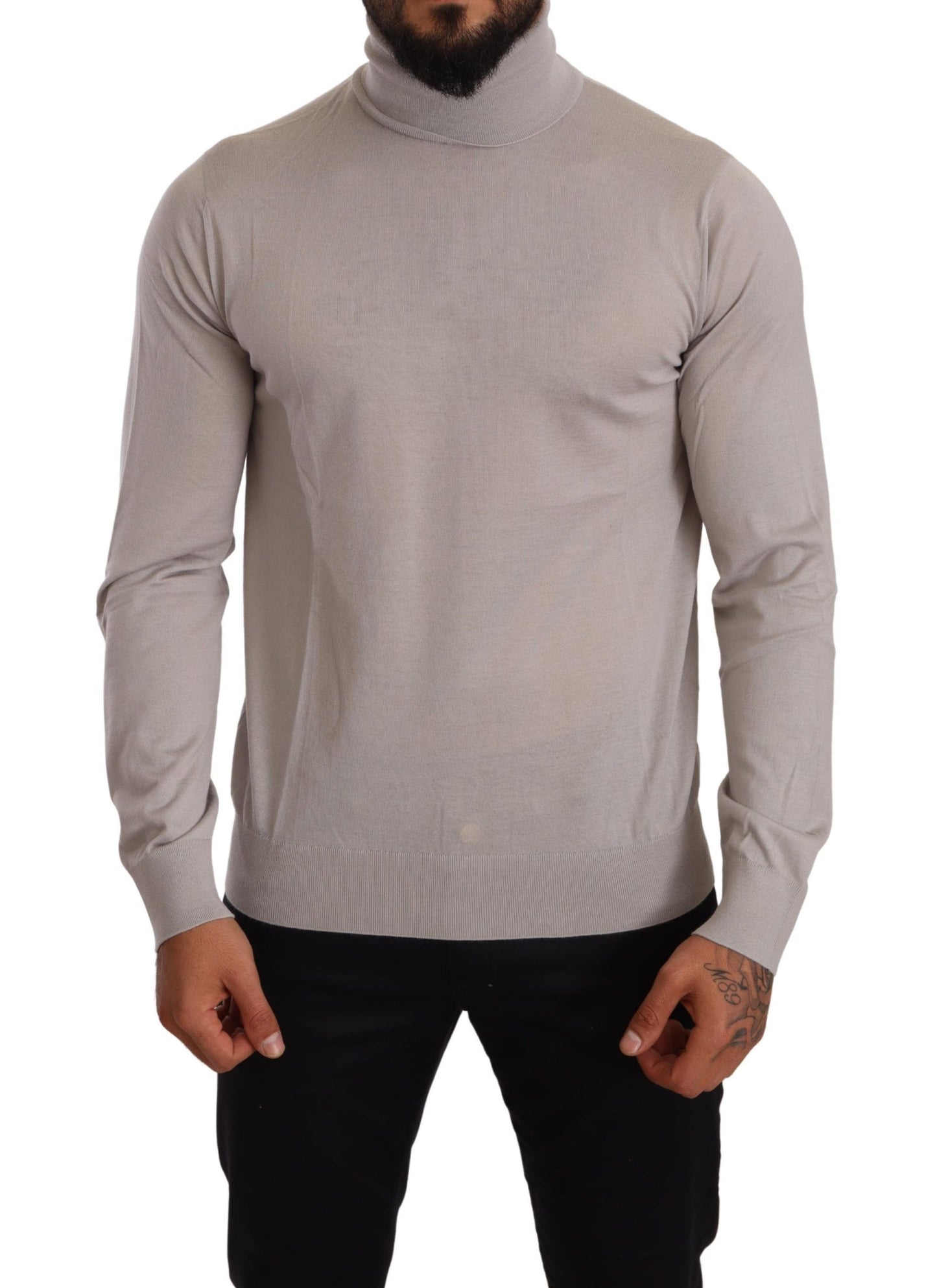 Dolce & Gabbana Elegant Light Blue Cashmere Turtleneck Sweater Dolce & Gabbana