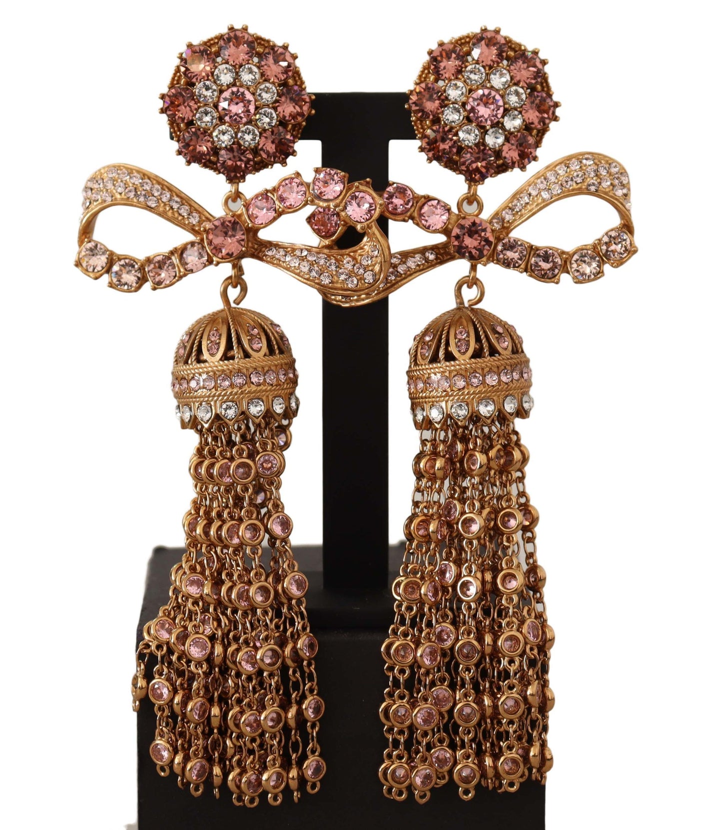 Dolce & Gabbana Elegant Antique Gold Bow Earrings Dolce & Gabbana