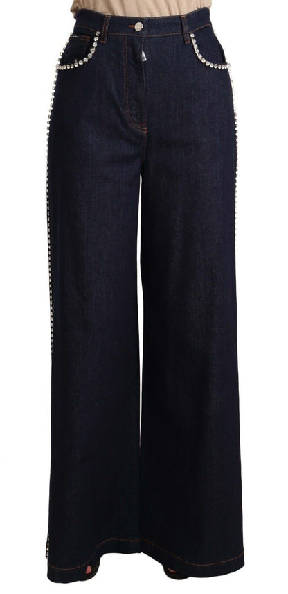 Dolce & Gabbana Elegant Dark Blue Flare Denim Jeans Dolce & Gabbana