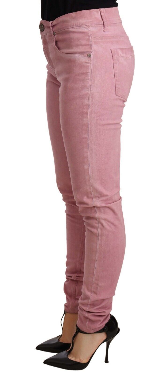 Acht Elegant Slim Fit Pink Denim Jeans Acht