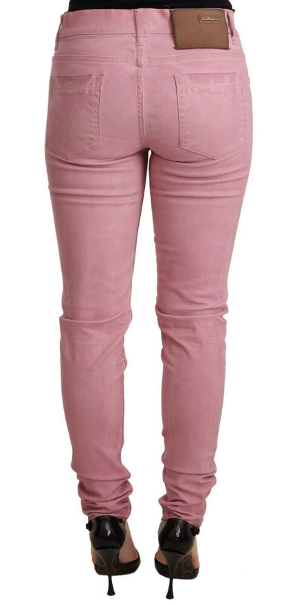 Acht Elegant Slim Fit Pink Denim Jeans Acht