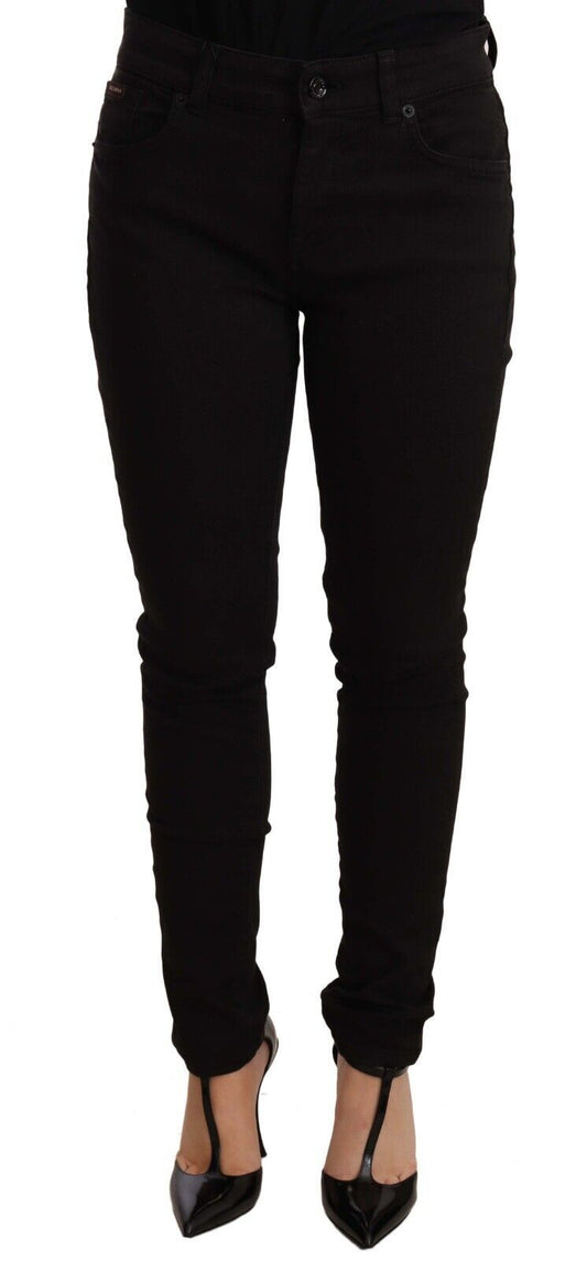 Dolce & Gabbana Chic Black Mid-Waist Skinny Denim Jeans Dolce & Gabbana