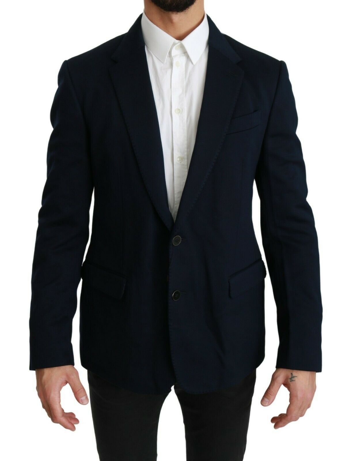 Dolce & Gabbana Elegant Slim Fit Dark Blue Men's Blazer Dolce & Gabbana