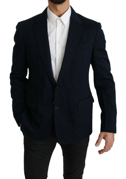 Dolce & Gabbana Elegant Slim Fit Dark Blue Men's Blazer Dolce & Gabbana