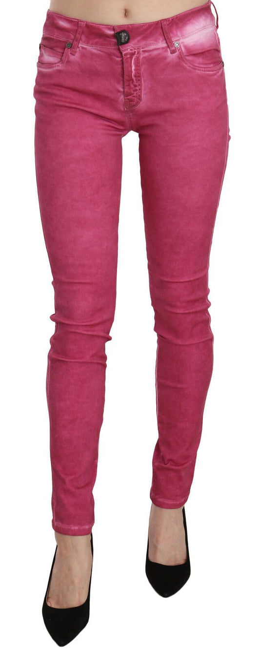 Dolce & Gabbana Chic Pink Mid Waist Skinny Pants Dolce & Gabbana