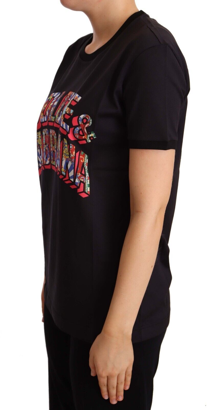 Dolce & Gabbana Elegant Black Cotton Logo Tee Dolce & Gabbana