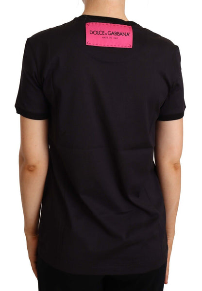 Dolce & Gabbana Elegant Black Cotton Logo Tee Dolce & Gabbana