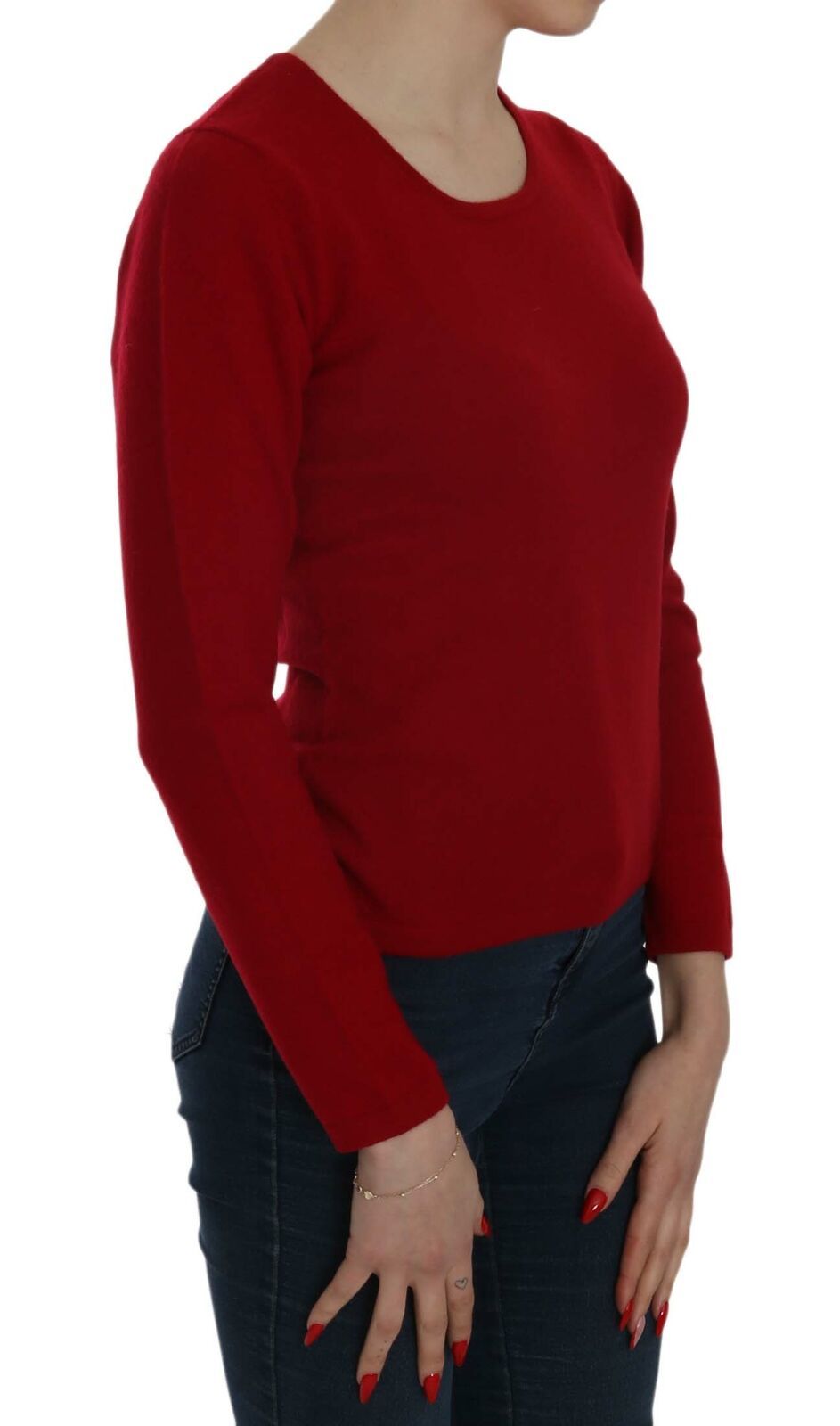 MILA SCHÖN Elegant Red Cashmere Pullover Blouse MILA SCHÖN