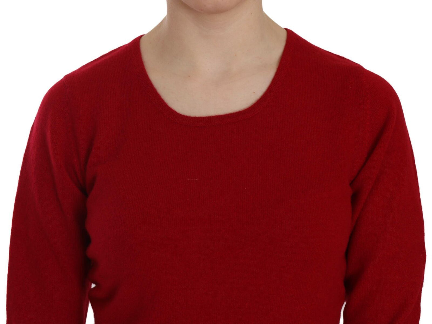 MILA SCHÖN Elegant Red Cashmere Pullover Blouse MILA SCHÖN