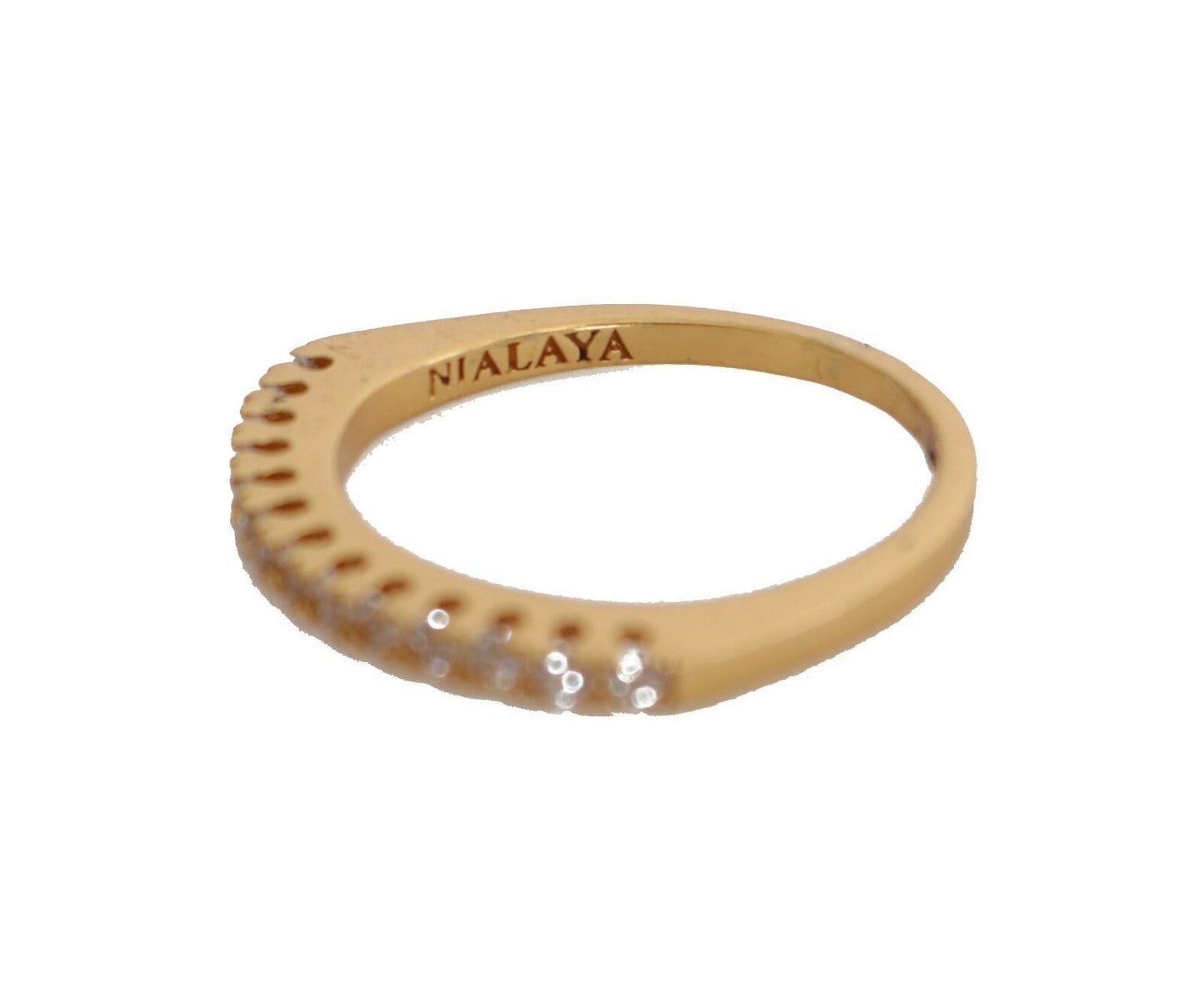 Nialaya Gleaming CZ Crystal Gold-Plated Ring Nialaya