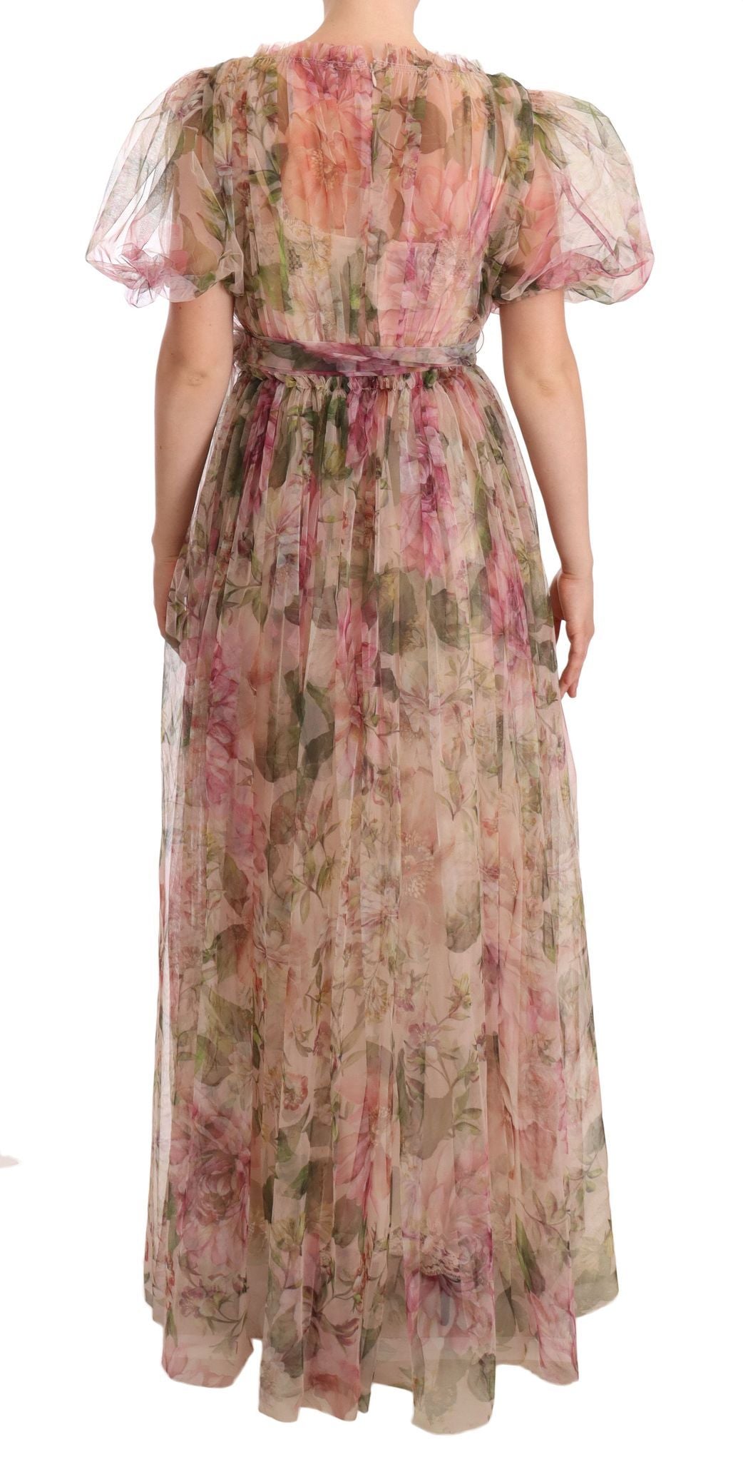 Dolce & Gabbana Floral Print Nylon Maxi Dress Dolce & Gabbana