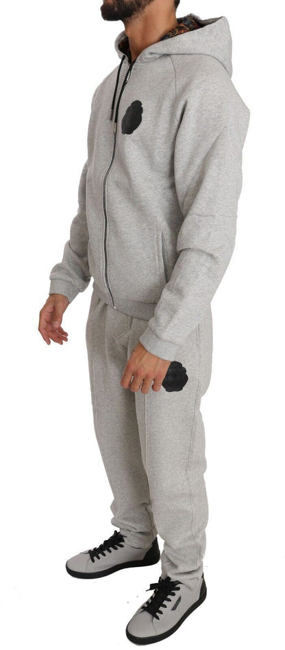 Billionaire Italian Couture Elegant Gray Italian Cotton Sweatsuit Billionaire Italian Couture