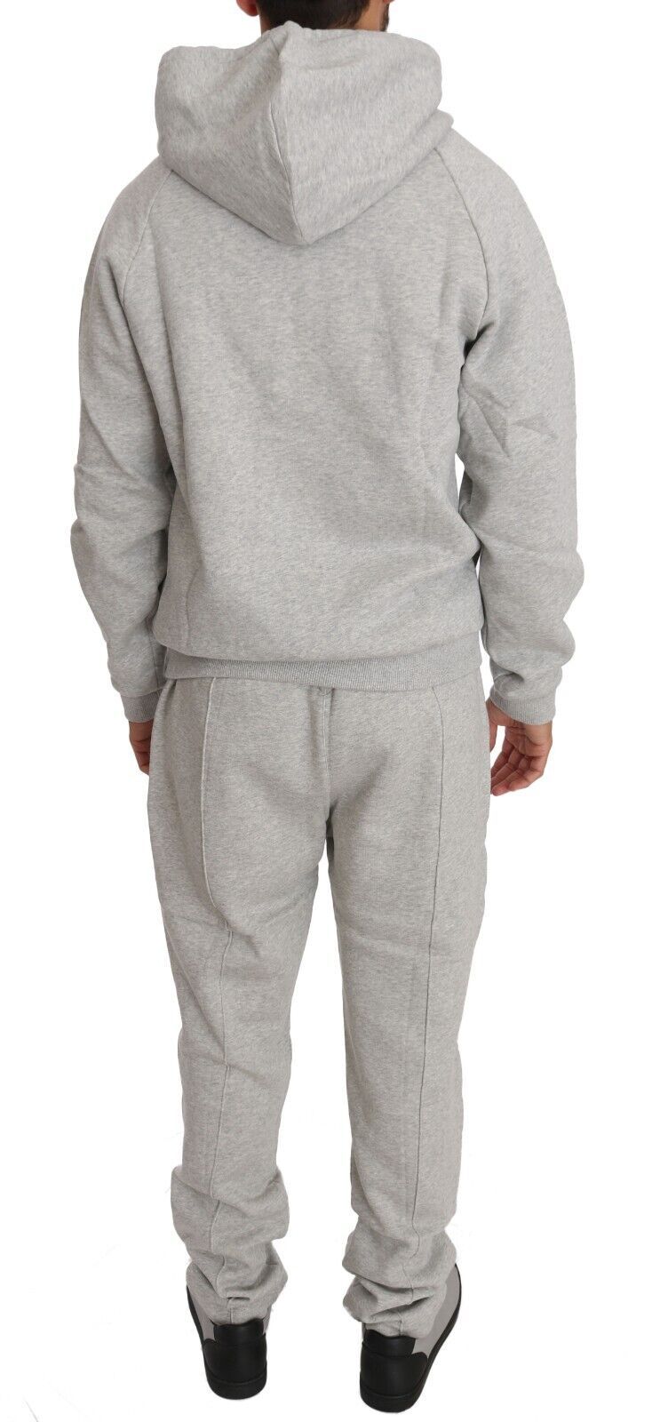 Billionaire Italian Couture Elegant Gray Italian Cotton Sweatsuit Billionaire Italian Couture