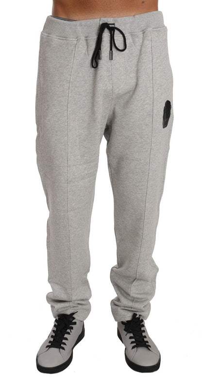 Billionaire Italian Couture Elegant Gray Italian Cotton Sweatsuit Billionaire Italian Couture