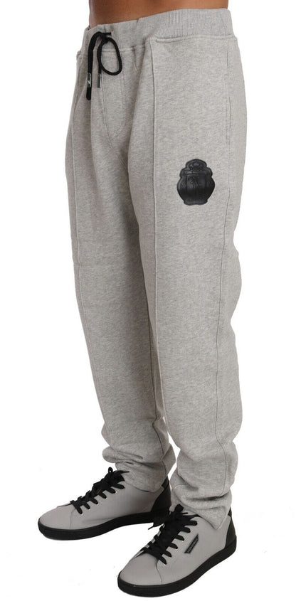 Billionaire Italian Couture Elegant Gray Italian Cotton Sweatsuit Billionaire Italian Couture