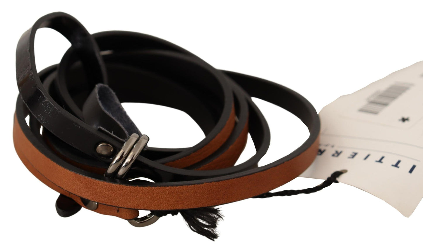 Costume National Elegant Brown Leather Fashion Belt Costume National