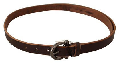 John Galliano Elegant Brown Leather Fashion Belt John Galliano