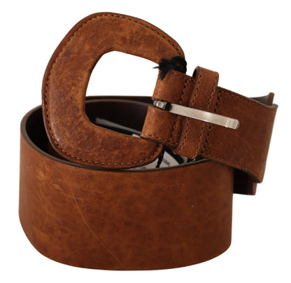 Costume National Elegant Brown Leather Fashion Belt Costume National