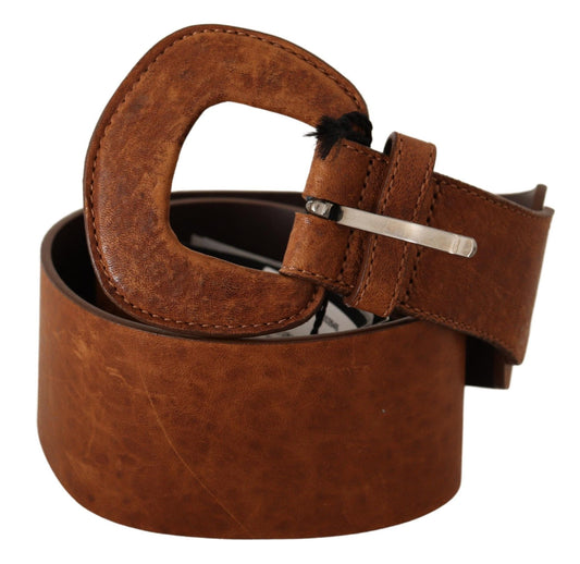 Costume National Elegant Brown Leather Fashion Belt Costume National