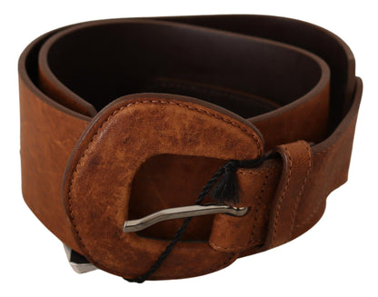 Costume National Elegant Brown Leather Fashion Belt Costume National