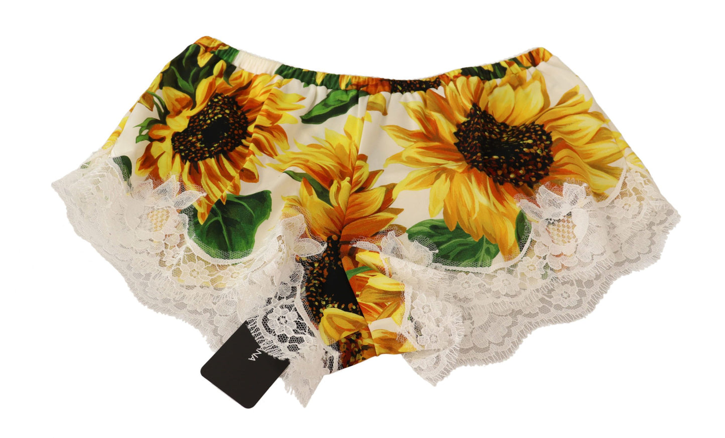 Dolce & Gabbana Sunflower Lace Lingerie Shorts - Silk Blend Dolce & Gabbana