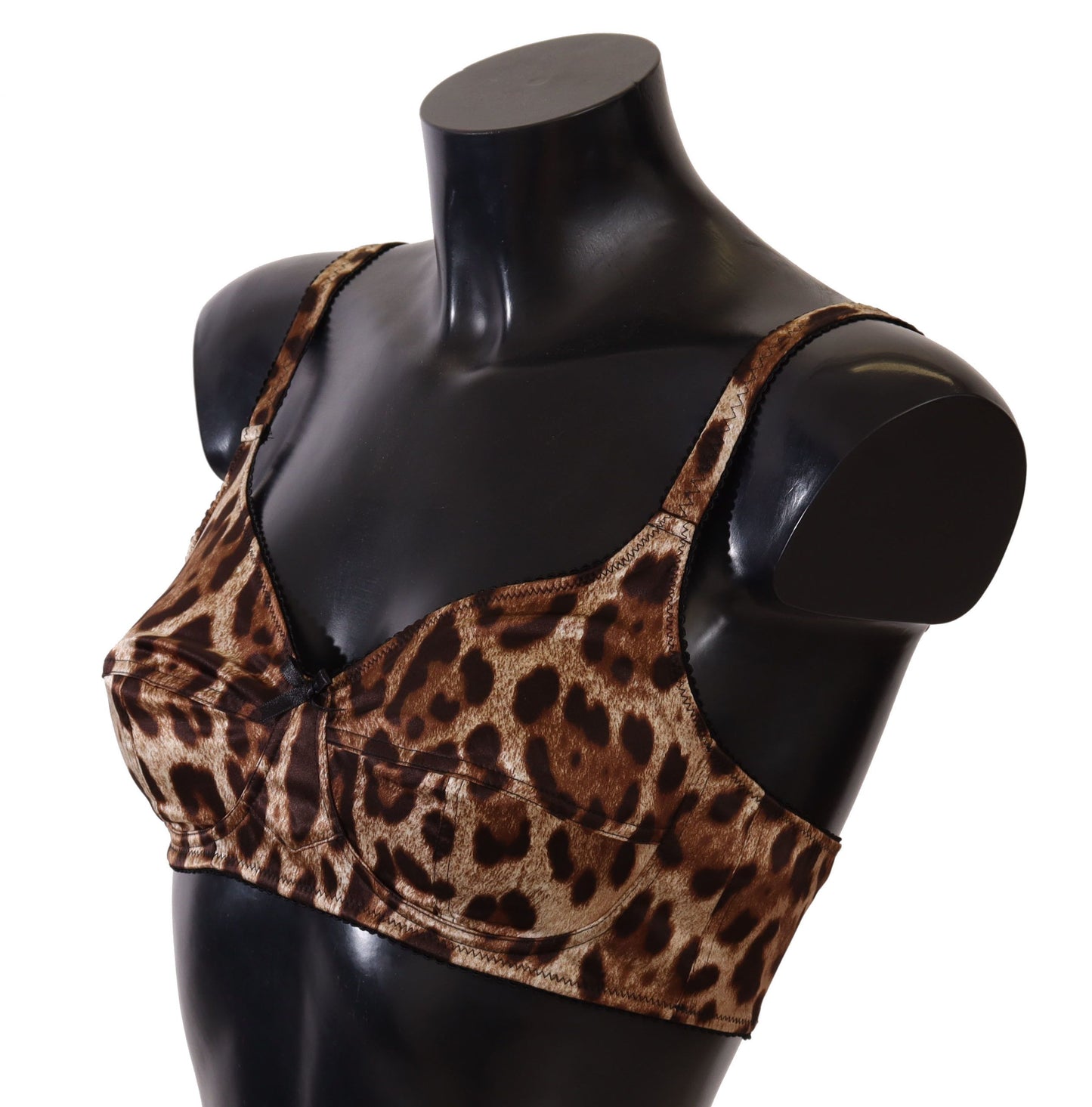 Dolce & Gabbana Elegant Silk Leopard Print Bra Dolce & Gabbana