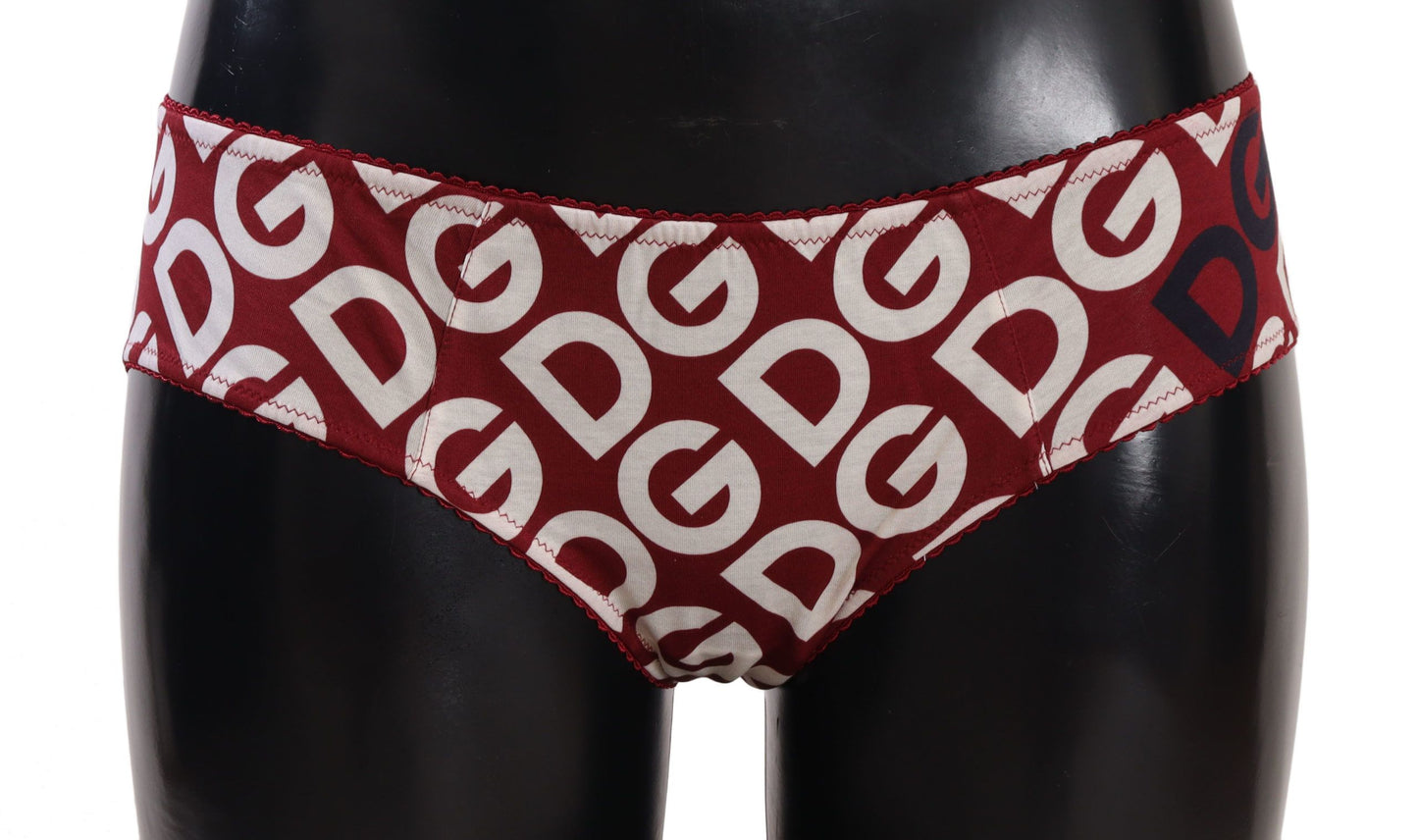 Dolce & Gabbana Chic Maroon White Logo Swim Bottoms Dolce & Gabbana