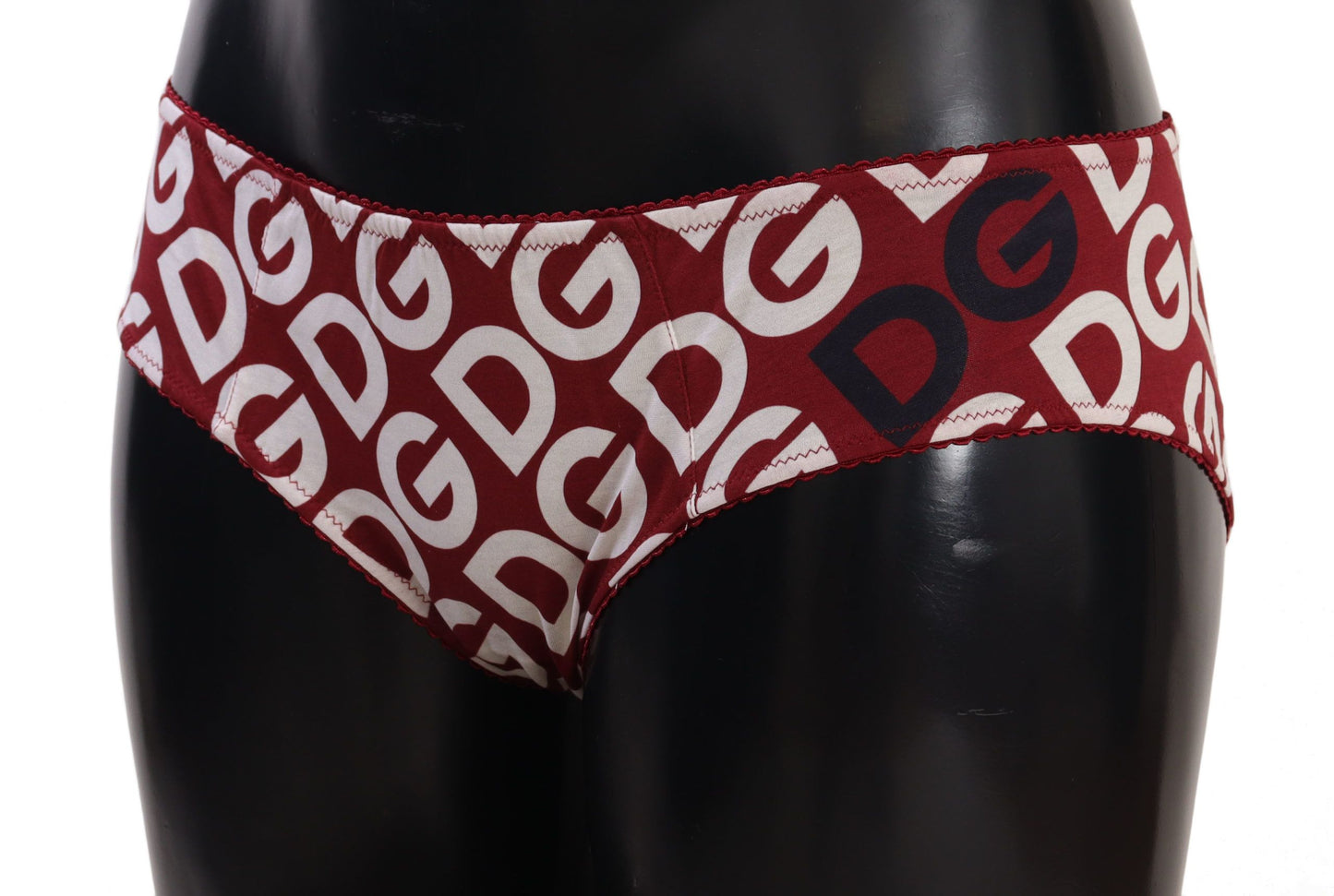 Dolce & Gabbana Chic Maroon White Logo Swim Bottoms Dolce & Gabbana