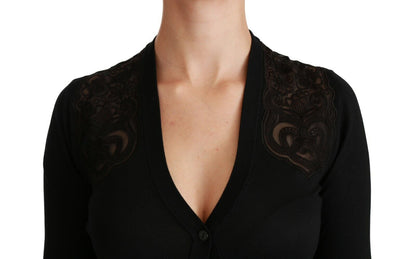 Dolce & Gabbana Alluring Silk Blend Lace Cardigan Dolce & Gabbana