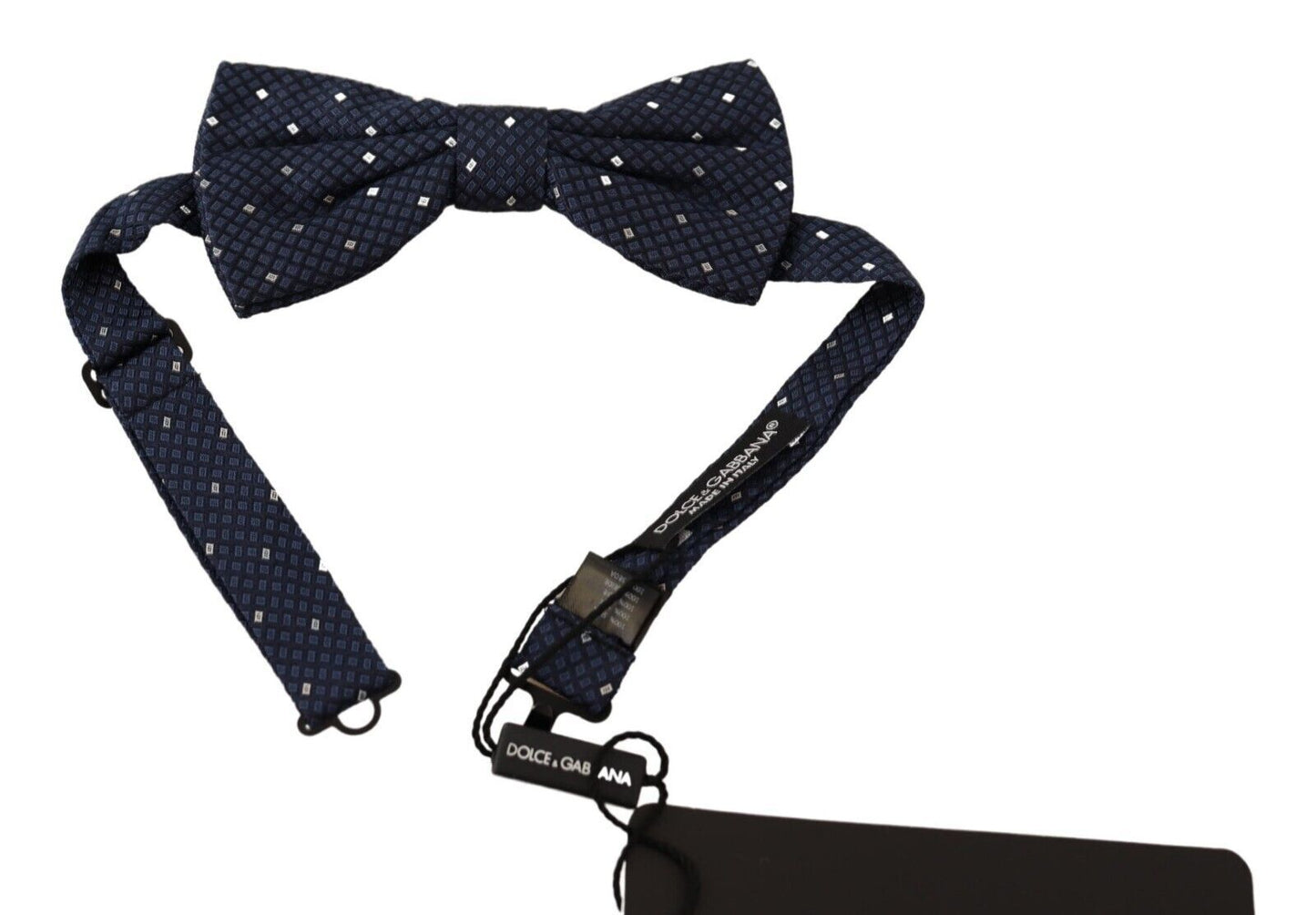 Dolce & Gabbana Elegant Silk Bow Tie in Dark Blue Dolce & Gabbana