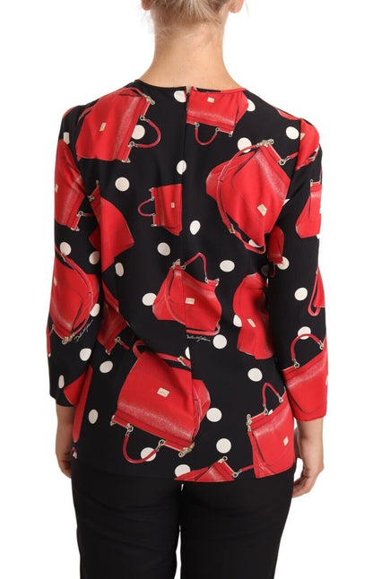 Dolce & Gabbana Elegant Sicily Bag Print Blouse Dolce & Gabbana