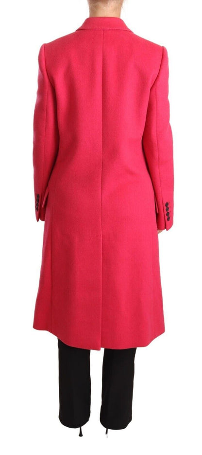 Dolce & Gabbana Elegant Pink Wool-Cashmere Coat Dolce & Gabbana