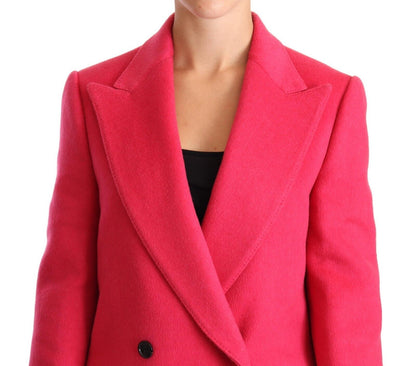 Dolce & Gabbana Elegant Pink Wool-Cashmere Coat Dolce & Gabbana