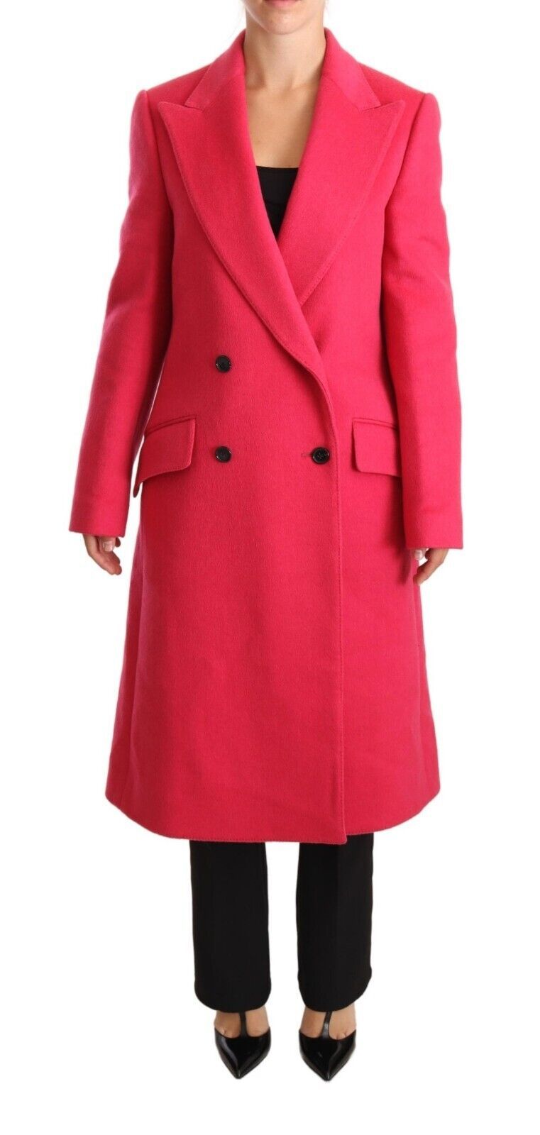 Dolce & Gabbana Elegant Pink Wool-Cashmere Coat Dolce & Gabbana