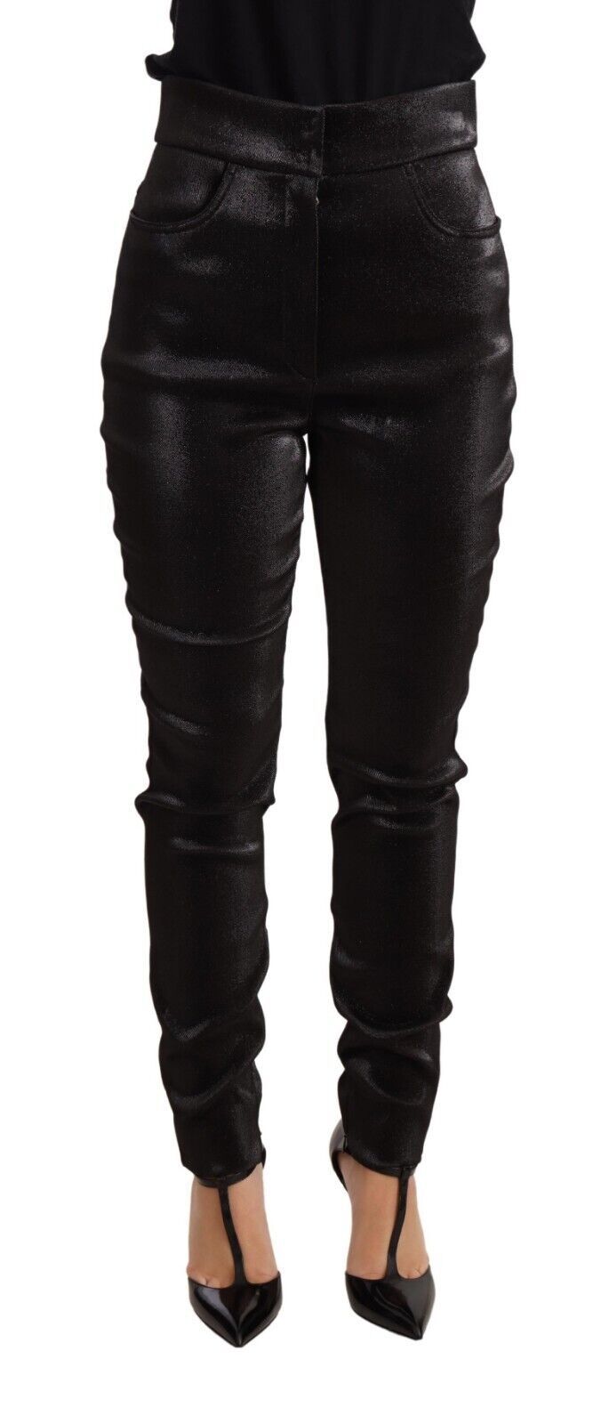 Dolce & Gabbana Elegant Slim Fit Shimmer Cropped Pants Dolce & Gabbana