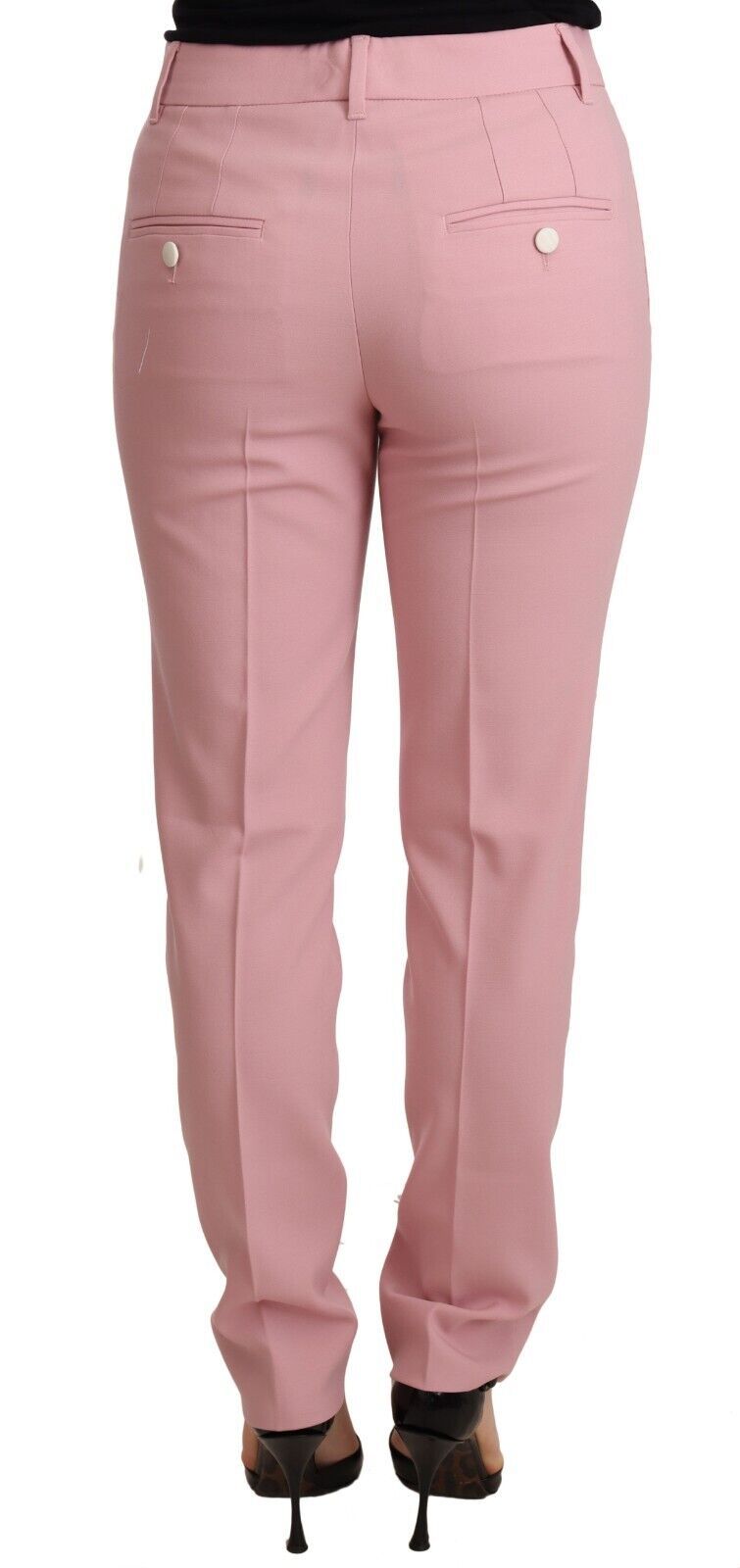 Dolce & Gabbana Elegant Pink Tapered Wool Trousers Dolce & Gabbana