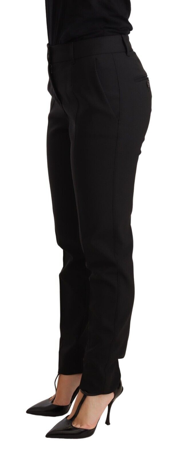 Dolce & Gabbana Elegant Tapered Virgin Wool Trousers Dolce & Gabbana