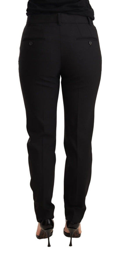 Dolce & Gabbana Elegant Tapered Virgin Wool Trousers Dolce & Gabbana