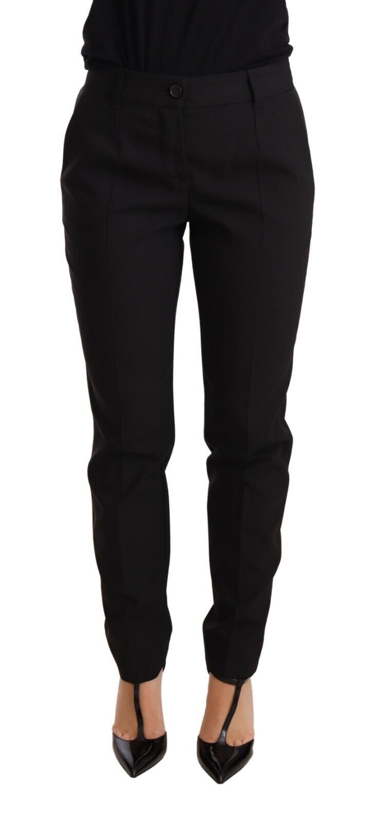 Dolce & Gabbana Elegant Tapered Virgin Wool Trousers Dolce & Gabbana