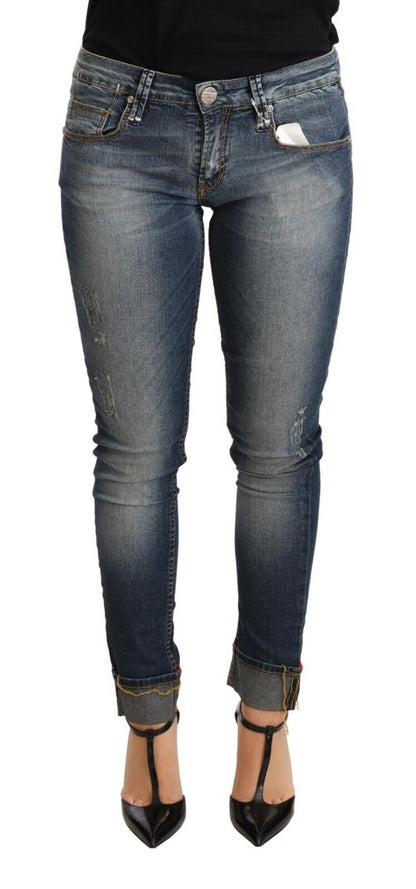 Acht Chic Blue Washed Skinny Denim Acht