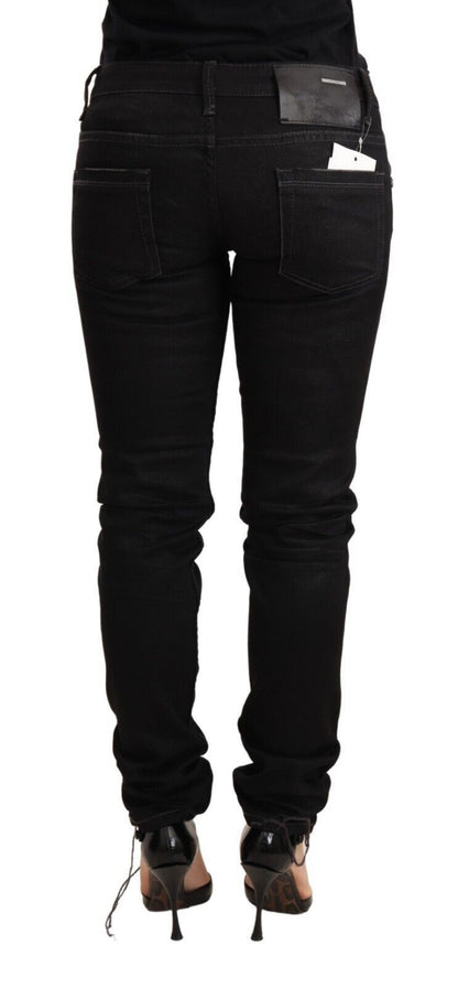 Acht Sleek Black Washed Skinny Jeans Acht