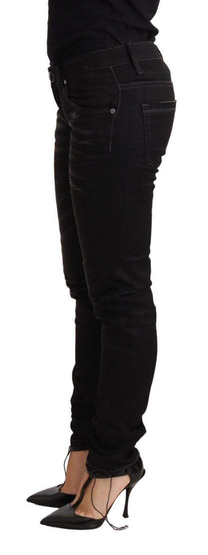 Acht Sleek Black Washed Skinny Jeans Acht