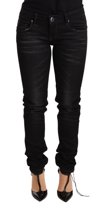 Acht Sleek Black Washed Skinny Jeans Acht