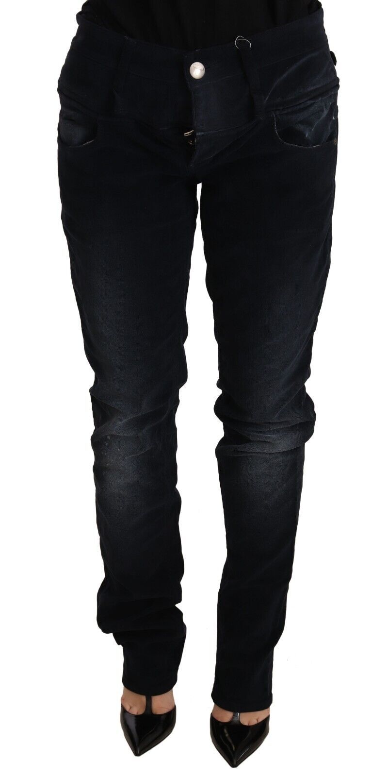 Acht Elegant Dark Blue Slim-Fit Denim Acht