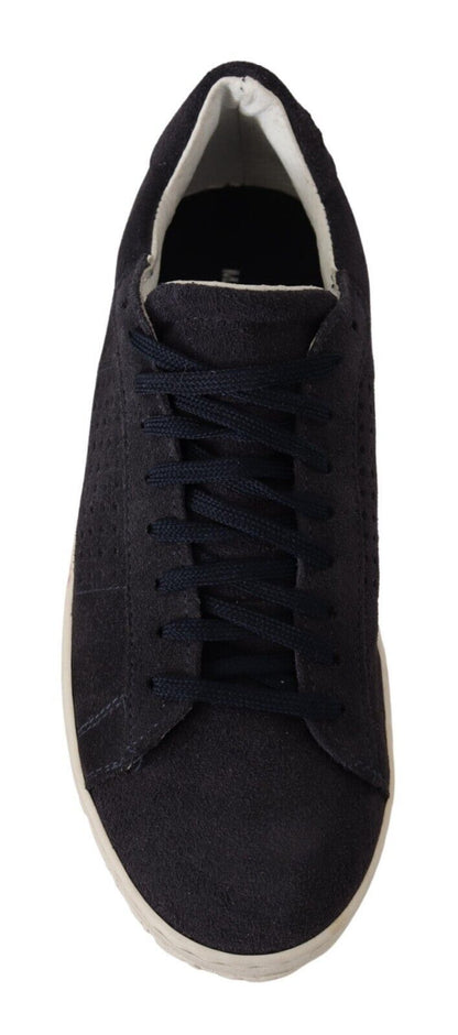 La Scarpa Italiana Elegant Suede Low Top Sneakers La Scarpa Italiana