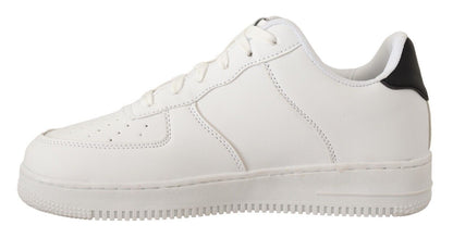 SIGNS Chic White Leather Low Top Sneakers SIGNS