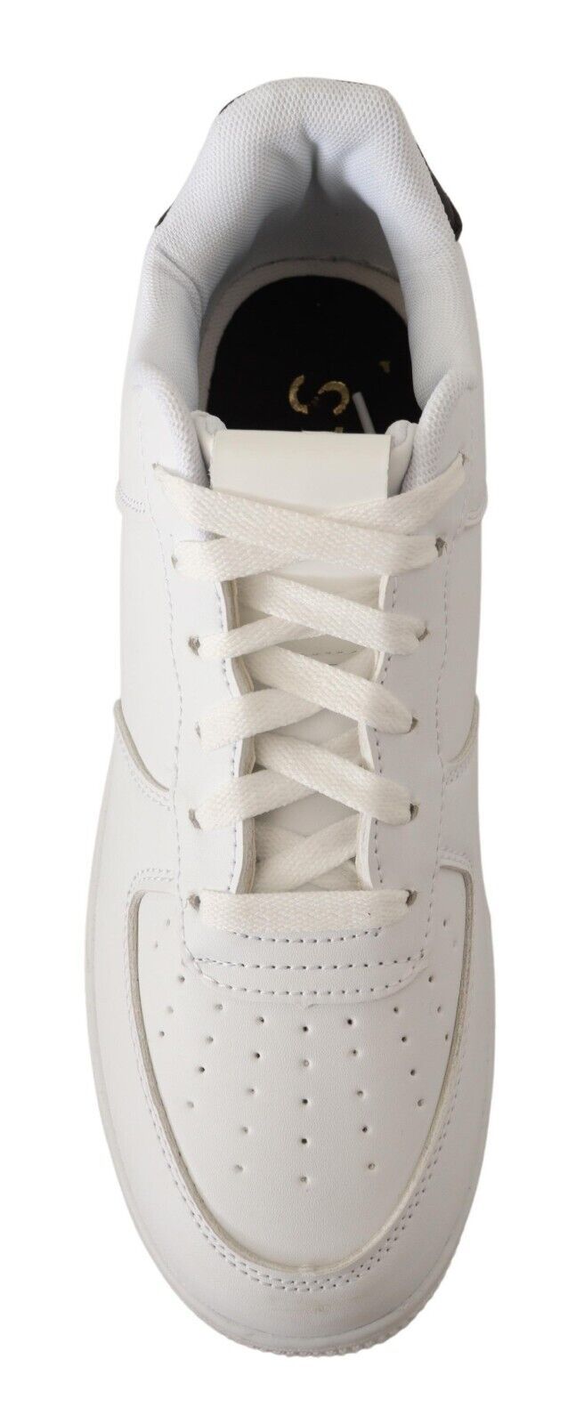 SIGNS Chic White Leather Low Top Sneakers SIGNS