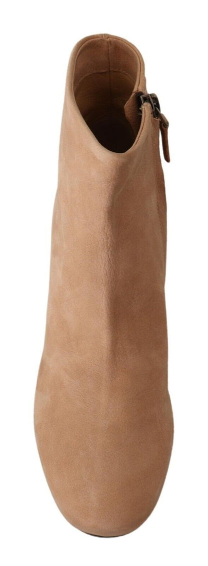 DEL CARLO Elegant Beige Leather Boots DEL CARLO