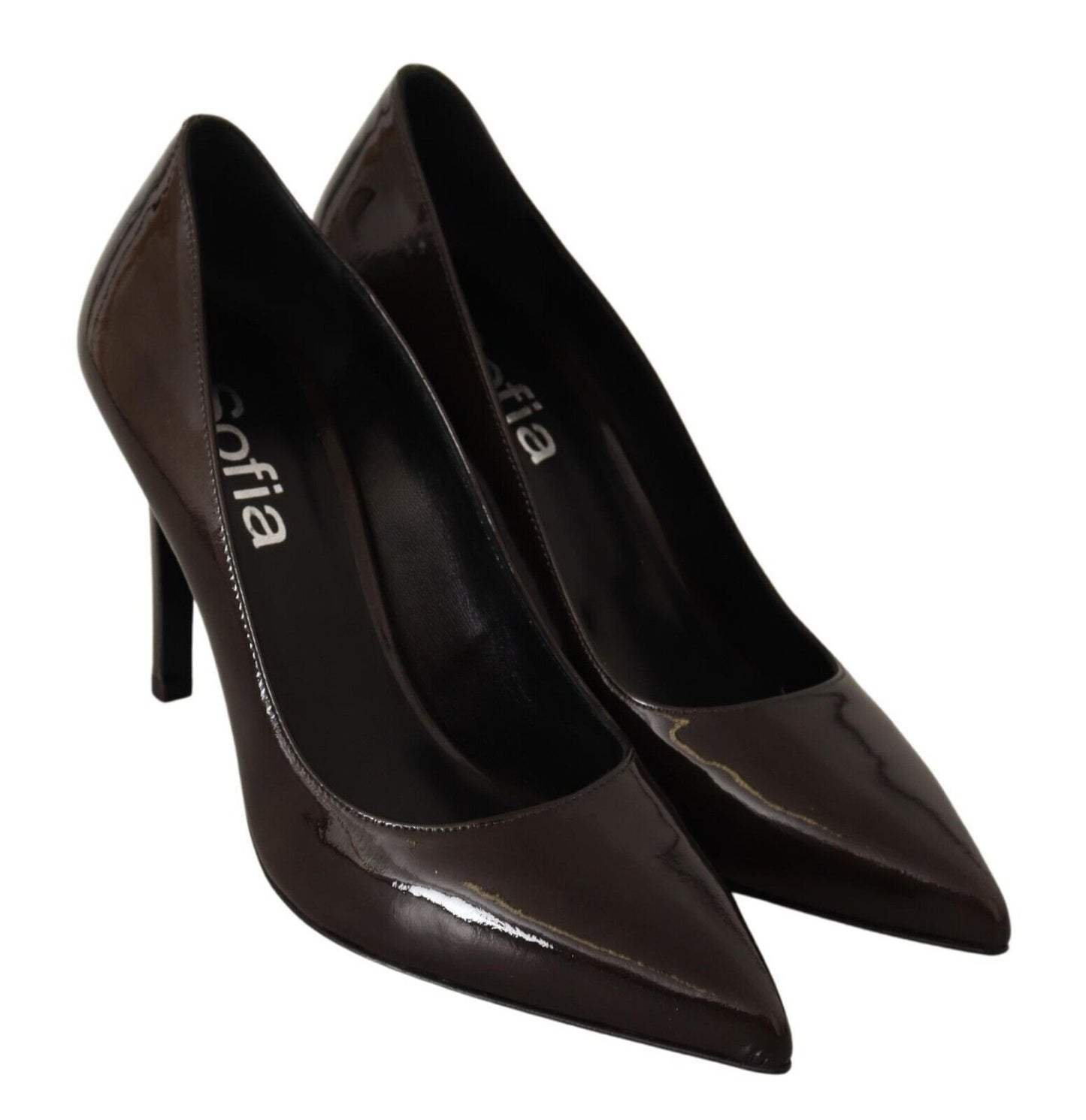 Sofia Elegant Brown Leather Heels Pumps Sofia